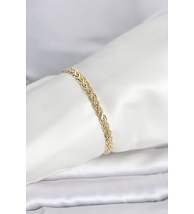 CM 14K Gold Renk Sarmal Zincir Model Kadın Bileklik - TJ-BB8298