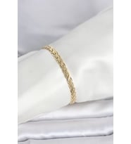 CM 14K Gold Renk Sarmal Zincir Model Kadın Bileklik - TJ-BB8298