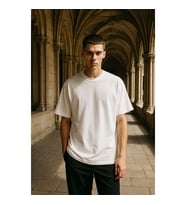 Erkek Bisiklet Yaka Oversize %100 Pamuk T-Shirt
