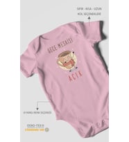 Gece Mesaisi Açık Baskılı Bebek Zıbını – Çıtçıtlı Body  %100 Pamuk Kısa Kol (Koyu Pembe)