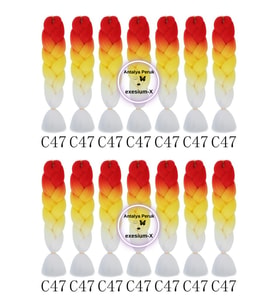 X-Pression Afrika Örgüsü Ve Rasta Için Sentetik Ombreli Saç 100GR-C47