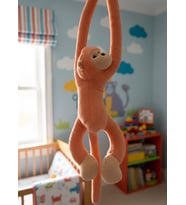 Atakids Sarılan Peluş Maymun Eğlenceli ve Sevimli Oyun Arkadaşı (Turuncu)