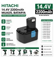HITACHI DS14DVB2, DS14DVB2K, DS14DVF, DS14DVF2 ile Uyumlu Muadil Matkap Bataryası