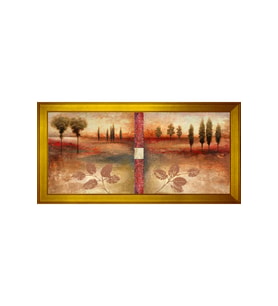 Manzara Temalı Kanvas Tablo 50 x 70 cm Gold Çerçeve