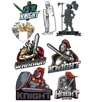 Knight Şövalye Sticker Set-1 8 Parça Telefon, Tablet, Defter, Laptop Sticker