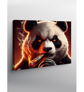 Kanvas Tablo Puro İçen Panda