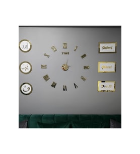 Eha Lazer SAAT + 6 LI TABLO BİRLİKTE (Beyaz Gold)