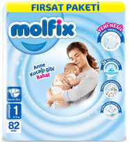 Molfix Bebek Bezi Beden:1 (2-5KG) Yeni Doğan 82 Adet Fırsat Pk