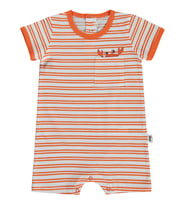 Civil Baby Çizgili 6-18 Ay Tulum - Turuncu