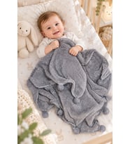 Pabteks Bebek/Çocuk Battaniyesi (Gri)