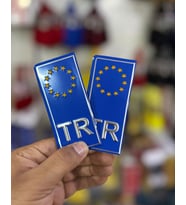Tr Plaka Sticker 2'li - Türkiye Plaka Sticker - Tr Logolu (Mavi)