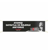 10 Kasım Atatürk'ü Anma Pankartları-002 (Kırmızı)