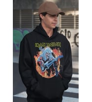 Iron Maiden Rock Metal Baskılı Unisex Oversize Müzik Grubu Hoodie