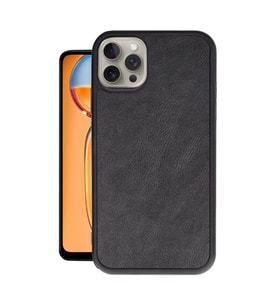 Apple İphone 14 Pro Max Kılıf Aras Deri Kapak - Siyah