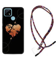 Realme C11 C21 C21Y C25Y C11 2021 Kılıf Boyun Asklı Rasta Silikon Plane Heart 1721