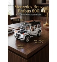 Mercedes G800 1:24 Metal Model Araba - Sesli Işıklı, Çek Bırak, Açılan Kapılar - Beyaz