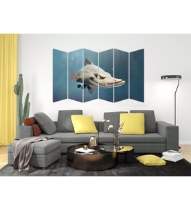 DENİZ ALTI KÖPEK BALIĞI MDF TABLO-1787 MODEL-B