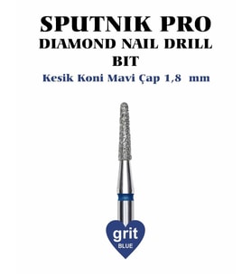 Elmas Kesik Koni Freze Mavi Çap 1,8mm