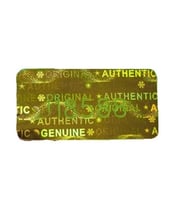 YATE10-1x2cm Altın Hologramlı Garanti Etiketi Seri Numaralı 980 Adet