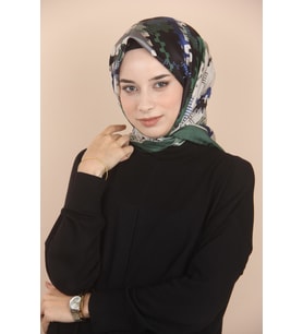 YEŞİL Levidor Twill İpek Eşarp 25