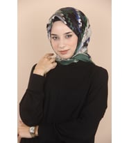 YEŞİL Levidor Twill İpek Eşarp 25