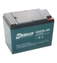 Orbus 6dzm-80 12 Volt 80 Amper Elektrikli Bisiklet Akülü Santalye Aküsü 175x120x226 mm