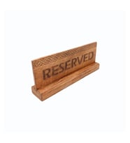 6 Adet Kayın Çift Dilli Ahşap Rezerv Tabelası Rezerve / Reserved