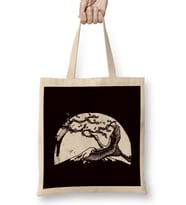 Japan Crane Stork Sakura Cherry Blossom Tree Japanese Art Bez Çanta Uzun Saplı