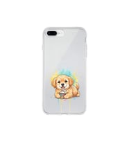 iPhone 8 Plus ile Uyumlu Splash Köpek Tasarımlı Şeffaf Silikon Kılıf