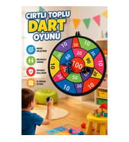 Çocuklar İçin Cırtlı Toplu Dart Hedef Oyunu
