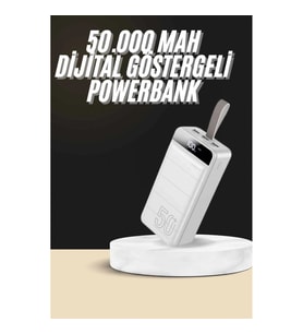 Mey İthalat® Hızlı Taşınabilir 50.000 Mah Powerbank Led Ekran Android ve İOS Uyumlu