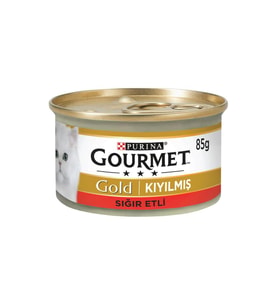 Gourmet Gold Kıyılmış Sığır Etli Kedi Konservesi 85 gr*24 ADET