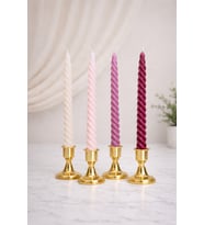 Gift Moda 25 cm. 4 Lü Konik Mum (BM-2144) (Mor)