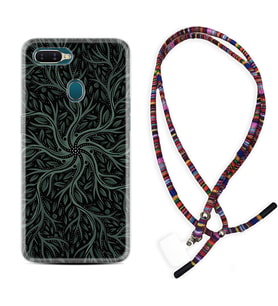 Oppo A5S A15 A16 A54 A55 A73 A74 Kılıf Boyun Asklı Rasta Silikon Sarmaşıklar 1675