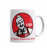 Çay Erdal Bakkalda İçilir 3 Kupa Bardak Porselen
