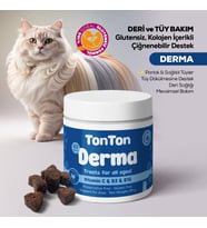 Tüy Dökülmesi Azaltıcı Tablet Kedi Köpek için 60’lı – Glutensiz, Kolajen İçerikli Çiğnenebilir Destek