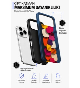 İPhone 17 Pro Vibes Collection Çift Katmanlı Essential Tough Telefon Kılıfı