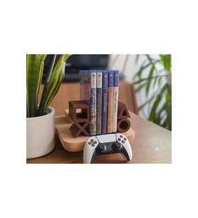 PS5 Logolu CD Stand Rafı, İkonik Tuş Simgeli Oyun Kutusu (CD) Rafı – Stand Organizer