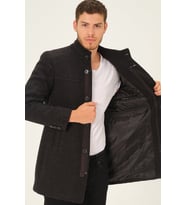 PLT8369 DEWBERRY PALTO-DESENLİ SİYAH