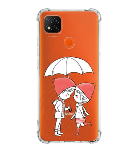 Xiaomi Redmi 10A Köşe Korumalı Antişok Kapak Aşk Tasarımlı Şeffaf Silikon Kılıf