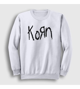 Presmono Unisex Beyaz Logo Korn Sweatshirt 92478tt (Beyaz)