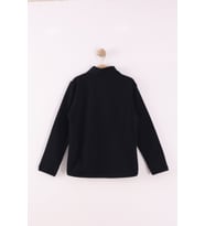 Monox Çocuk Unisex Parmak Geçmeli Polar Ceket (Siyah)