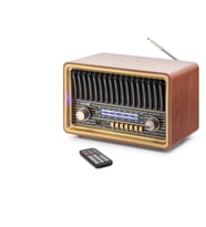 Bluetooth Nostaljik Hoparlör Fm Kumandalı 30 X 16 X 18.8 Cm NS8075BT