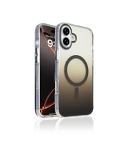Apple iPhone 16 Plus Uyumlu Kılıf M-safe Şarj Özellikli Transparan Renk Geçişli Zore Toros Kapak (Gri)