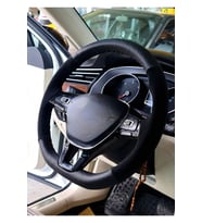 Mazda 626 Uyumlu Dikmeli Direksiyon Kılıfı Noktalı-Alkantara Siyah