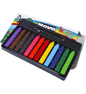 Nova Color Jumbo Üçgen Crayon Mum Boya 12 Renk 