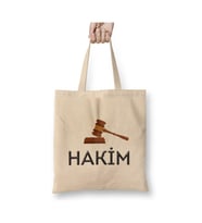 Hakim Savcı Avukat Beyaz Bez Çanta Uzun Saplı Alışveriş Çantası Plaj Çantası