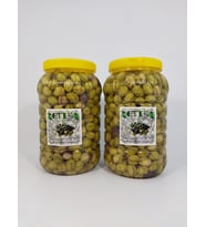 Mudanya Cinsi Yeşil Dilme Tatlanmış Zeytin 3 Kg+3 Kg