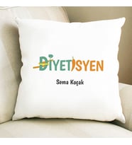 Kişiye Özel Diyetisyen Doktora Hediye Kare Yastık