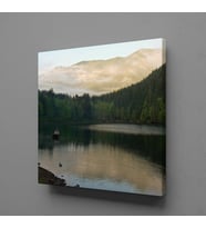 ORMANDAKİ GÖL KANVAS TABLO 140x140cm